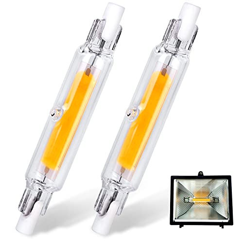 Ampoule LED R7S 118mm 20W, 2 Pièces R7S LED 78mm Dimmable, 2000LM 360° Angle de Faisceau, Blanc Chaud 2700K, AC 220-240V, Ampoule LED Halogène LED Tube de Remplacement pour Maison, Cuisine, Pièce etc Cover