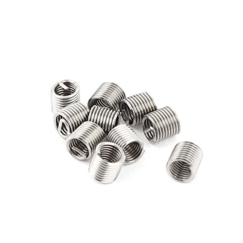sourcing map M3 x 0.5mm x 2D V-Coil Alambre Helicoil Reparación De Rosca Plaquitas 10 Piezas