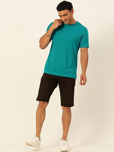 Image of Solid Soft Cloth Round Neck Cotton Relaxed Fit T Shirt