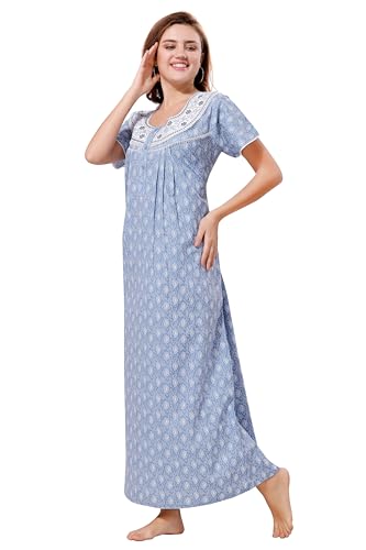 Image of Soulemo Women's Pure Cotton Floor Length Nighty 1682