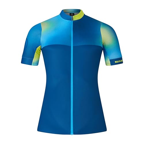 Endura Herren FS260 Rennradtrikot, bedruckt, Barra Blue, Größe L