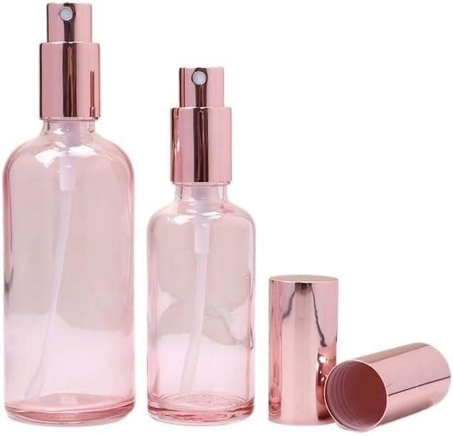 Mini Bottiglie di Profumo da Viaggio, Atomizzatore di Profumo 1pc Bottiglie di Profumo Ricaricabili 5ml-100ml Coperchio Rosa Vetro Rosa Liquido Pipetta Nebulizzazione Bottiglia Spray Ricaricabile (Col