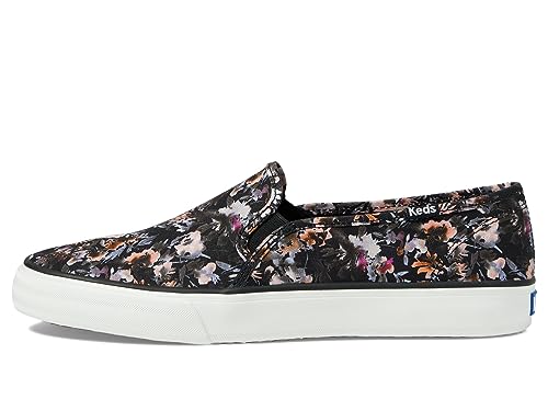 Image of Keds Womens Double Decker Canvas Slip On Sneakers Shoes Casual - Black