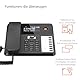 Gigaset Desk 800A - Schnurgebundenes Telefon mit Anrufbeantworter - dreizeiliges LCD-Display - 5 Wege Navigationstaste - Freisprechfunktion - MFV- oder Impulswahl, schwarz [Deutsche Version]