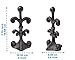 Fleur De Lis Cast Iron Door Stop | Decorative Door Stopper Wedge | with Padded Anti-Scratch Felt Bottom | Antique Vintage Design | Solid and Heavy Duty| 4x3.5x7.75