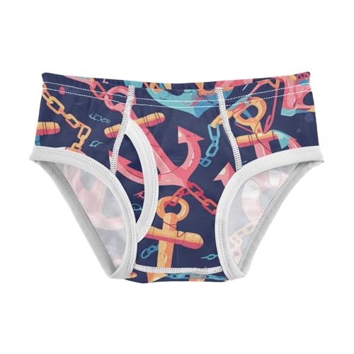 KLL Ocean Themed Simple Anchors Toddler Boy Comfort Underwear Breathable Undies