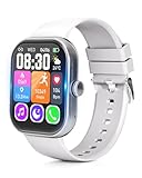 スマートウォッチ【稼働時間突破！業界初1000mAh電池&保護フィルム付属】Smart Watch 活動量計 腕時計 iPhone対応 アンドロイド対応 Bluetooth6.0 2.01インチ大画面 通話機能付き メッセージ通知 IP68生活防水 長持ちバッテリー 薄型 軽量 スポーツウォッチ 音楽再生 多機能スマートウォッチ 多種類運動モード 多種類文字盤 プレゼントに最適 (シルバー)