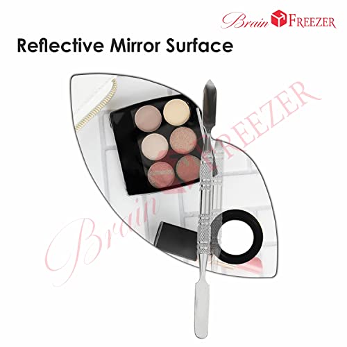Image of Brain Freezer Shiny Makeup Palette with Stainless Steel Round Shape Spatula, 100 g (Lip Silver)