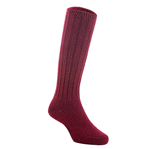 Lian LifeStyle Unisex Baby Children 1 Pair Knee High Wool Blend Socks 3 Sizes 12 Colors, Wine, 4-6Y