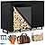 4FT Outdoor Firewood Rack, Wood Storage with 600D Waterproof Oxford Cover Heavy Duty 8 Legs Firewood Log Holder Indoor with Log Carrier, Gloves, and Kindling Hooks for Fireplace Patio Deck Wood Rack