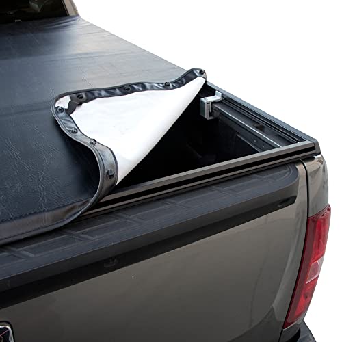 Hidden Snap On Vinyl Truck Bed Tonneau Cover For 04-12 Chevy Colorado/GMC Canyon 6 Feet (72") Bed