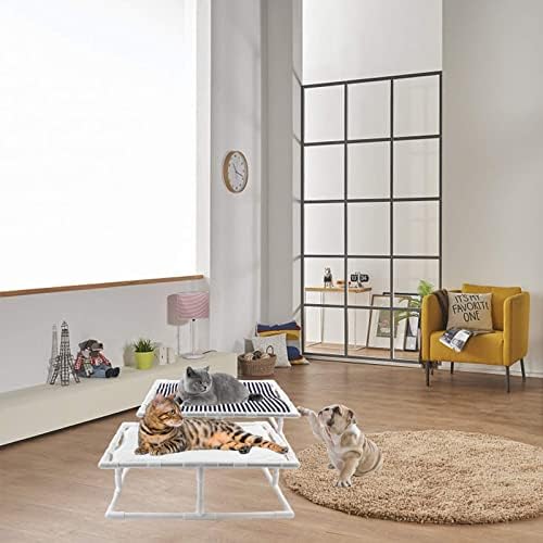 ANRIS Cat Hammock Bed for Cats and Dogs Elevated Cat Bed Removable and Washable with Mat for Pets for Winter and Summer