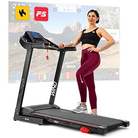 Hop-Sport Laufband HS-1000LB elektrisch 12 Programme 0.8 bis 14 km/h Motor: 2,0 PS Transportrollen Cover