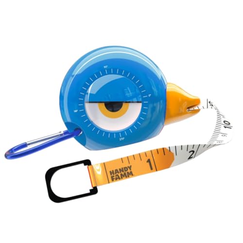 Handy Famm Kids Tape Measure, 8ft Retractable Measuring Tape, Blue Toto