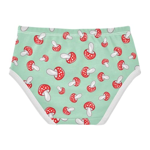 Little Girl Underwear Toddler Panties Kids Undies Mushroom Cartoon Soft Cotton Briefs 2T-8Y2