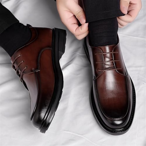 Italian Luxury Mens Dress Oxford Formal Shoes Lace-up Vegan Leather Pointed Toe Non Slip Classic2