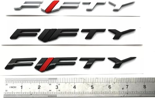Image of 2pcs 2017-2018 Fifty Letter Emblems Car Badge Nameplate 84336885 (Silver)