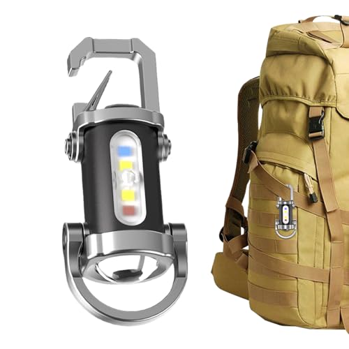 Linterna de llavero, luz portátil, linterna recargable, 3 modos, lámpara de bolsillo compacta brillante para noche al aire libre, camping, senderismo, uso en fiestas de hombres
