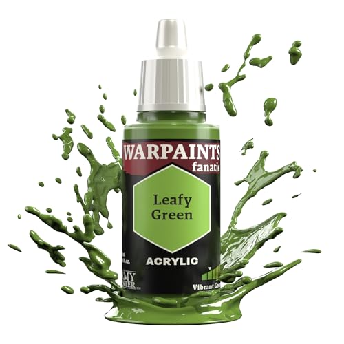 The Army Painter, Warpaints Fanatic Leafy Green Single Acrylics, Miniature Hobby Painting, Quality Paint for Miniature Wargaming