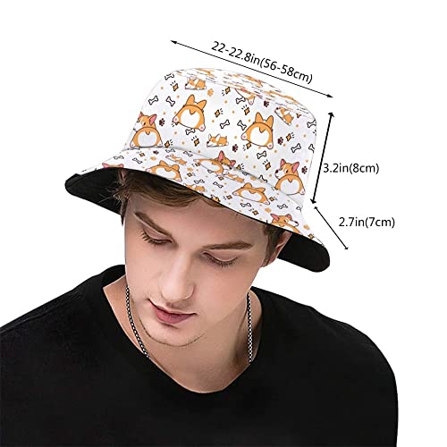 Image of Retro Jamaica Bucket Hat for Adult Fashion Doughnut Print Hat Travel Packable Sun Cap Outdoor Hat for Women and Men
