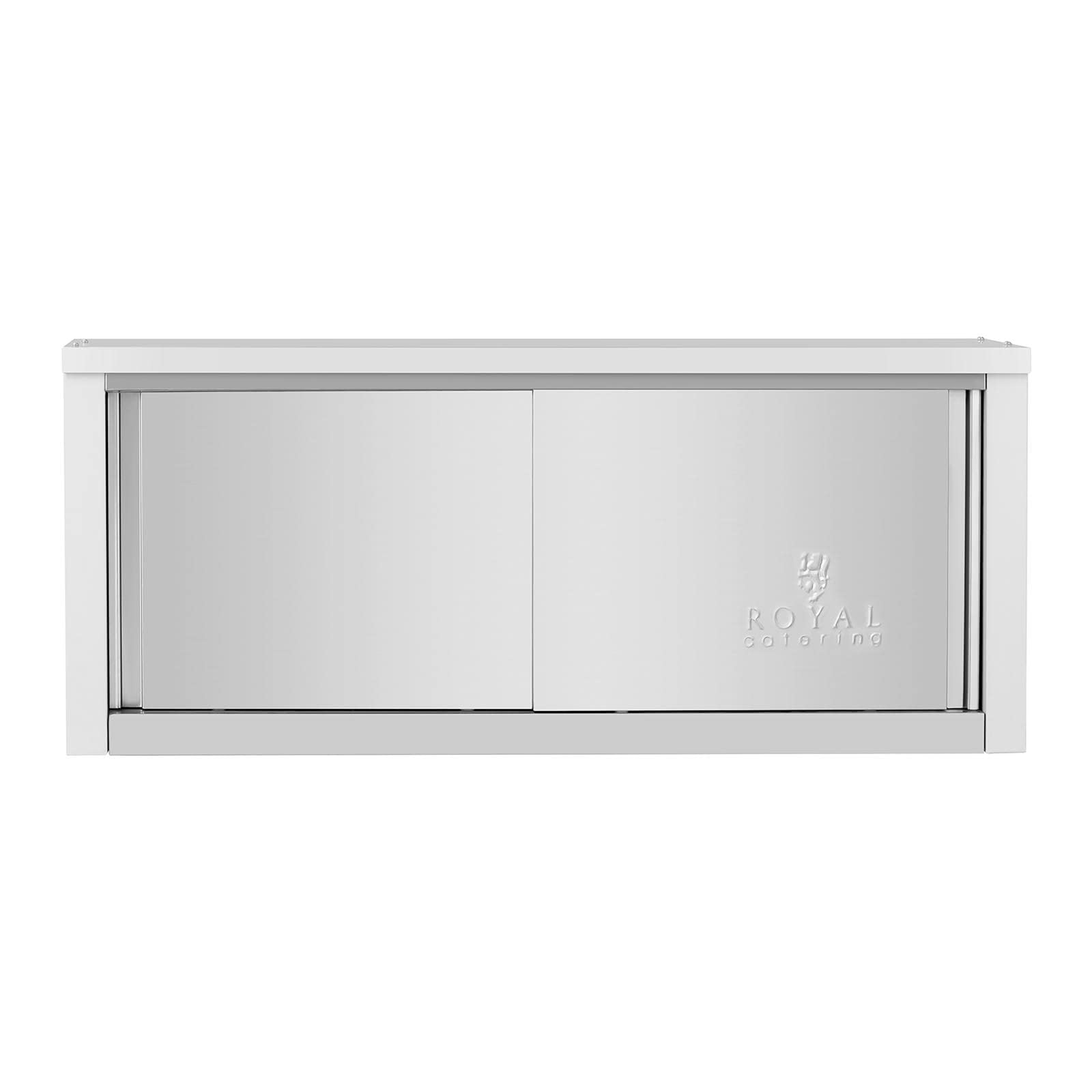 Royal Catering Armario de Pared Mueble en Acero Inoxidable RCAT-120/40/50-C (1200 x 400 x 500 mm, Material de Montaje Incluido, Acero Inoxidable)