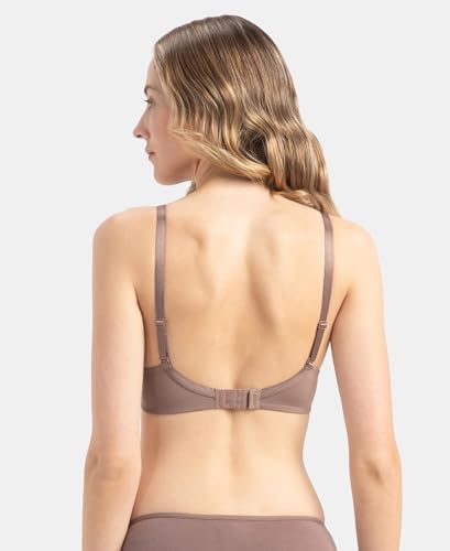Image of Jockey 1819 Women Wirefree Padded Microfiber Elastane Stretch Full Coverage T-Shirt Bra with Magic Under Cup