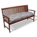 Beautissu Bankauflage Flair BK - Sitzkissen für Gartenbank - Polster Auflage Outdoor - Bankpolster Auflage für Sitzbank & Hollywoodschaukel - ca. 120x50x10 cm - Hellgrau