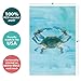 Tree-Free Greetings Blue Crab All Occasion Cards - 12 Recycled 4x6 Notecards & White Envelopes, Thick Cardstock, Sustainably Made in USA - Watercolor Ocean Art