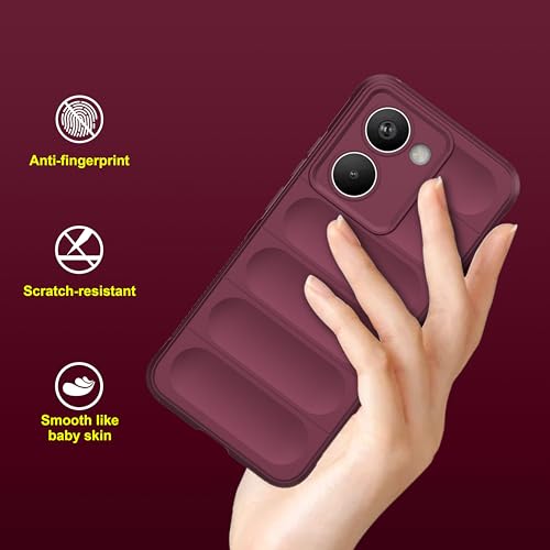 Image of amazon basics Back Case Cover for Realme P3 Ultra 5G | Compatible for Realme P3 Ultra 5G Back Cover | Liquid Silicon Magic Case with Camera Protection | Plum