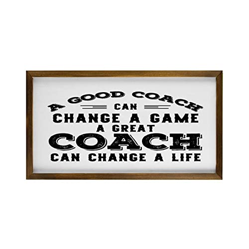 Panneau bois rustique A Good Coach Can Change A Game 30x56 cm