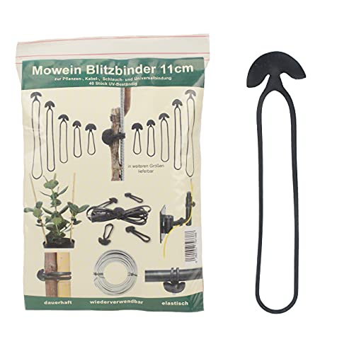 Mowein 40 Blitzbinder 11cm - Pflanzenbinder für Gartenbau und...