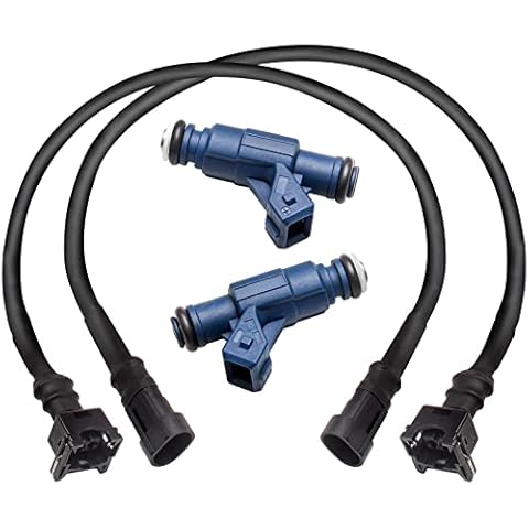 Somusen 2 PCS Fuel Injector with Pigtail Harness Compatible with Polaris Ranger RZR Sportsman 700 800, Replace OEM# 1202863 1253558 100-4332 Cover