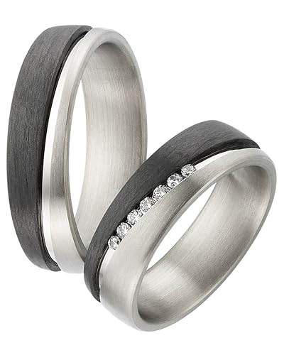 123traumringe Eheringe in Carbon & Titan I Partnerringe mit 7 Zirkonia & Etui I Gravierbare Eheringe mit Ringgröße 50-72 mm I Hochwertige Verlobungsringe in 6 mm Breite & 2 mm Stärke I S 58 123traumringe Eheringe in Carbon & Titan I Partnerringe mit 7 Zirkonia & Etui I Gravierbare Eheringe mit Ringgröße 50-72 mm I Hochwertige Verlobungsringe in 6 mm Breite & 2 mm Stärke I S 58