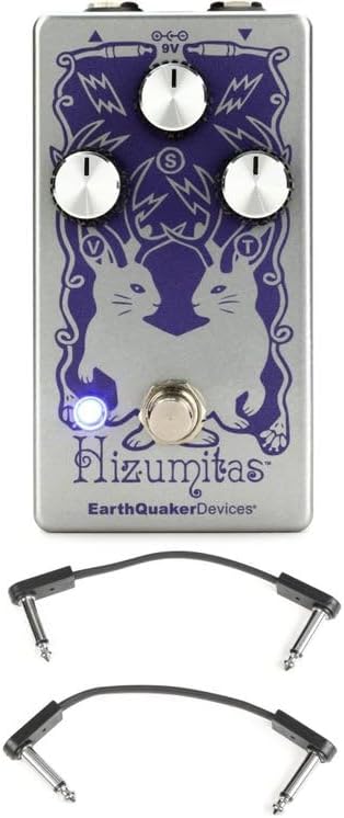 EarthQuaker Devices Hizumitas Fuzz Sustainar Pedal with EBS Patch Cables