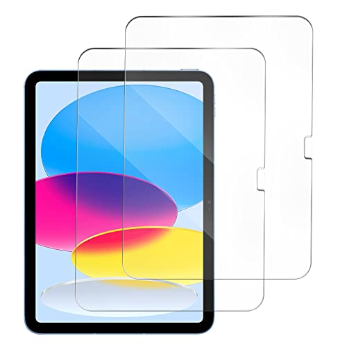 Image of (Set of 2) iPad 10th Generation (2022) Glass Film, Made of Asahi Glass Material, 9H Hardness, Shatterproof, Anti-Fingerprint, Anti-Bubbles, Water Repellent, Oil Repellent, Compatible with iPad 10th