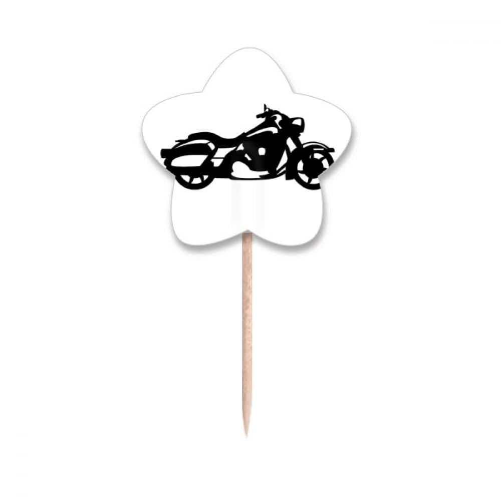 Cure-dents mécanique cupcake moto drapeaux étoile étiquette pour anniversaire