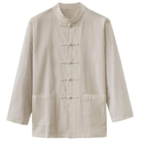Chemise lin homme décontractée ample pour un look rétro et décontracté au quotidien