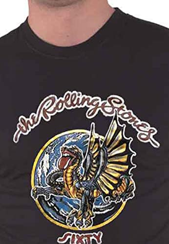 The Rolling Stones T Shirt Sixty Dragon Globe Logo Nouveau Officiel Homme Noir Size L - Les Beatles, Paul McCartney, John Lennon, RIngo Starr, George Harrison The Rolling Stones T Shirt Sixty Dragon Globe Logo Nouveau Officiel Homme Noir Size L – Image 4