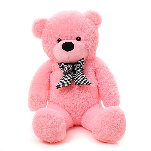 Angelove Teddybär Groß XXL - Riesen Teddy 80cm-180cm, Riesiges Kuschelbär, Plüsch Bär - Rosa 160cm