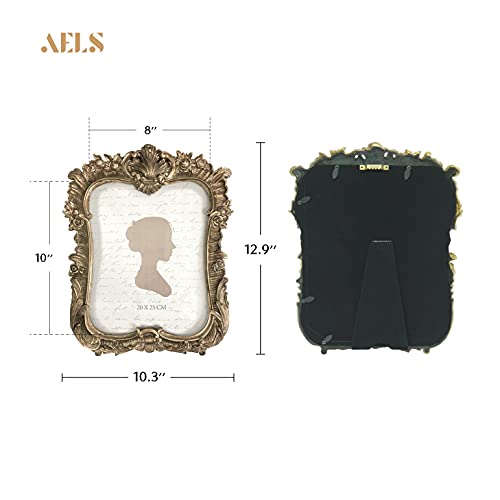 Aels 8X10 Inch Vintage Picture Frame, Elegant Luxury Antique Photo Frames With Glass Front, Photo Display, Tabletop Wall Hanging, Gift Ideas, Gold #TOP1