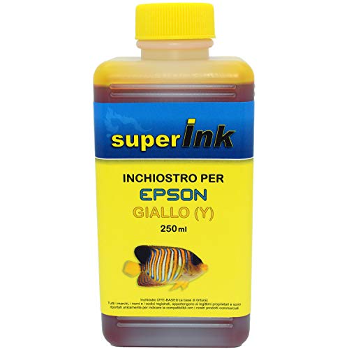 250ml-Amarillo-Tinta-superInk-especifica-para-la-Recarga-de-Las-impresoras-de-Epson-jeringa-10ml-con-Aguja-y-Tapa