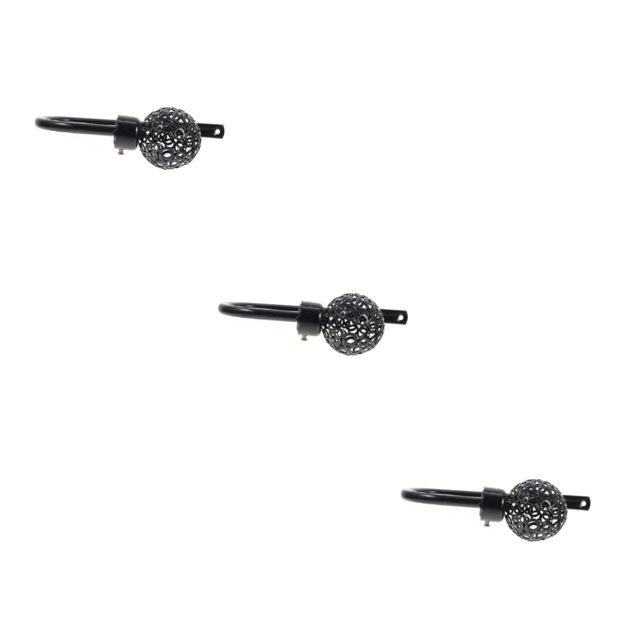 Cabilock 3pièces Embrasse De Rideaux U-Shape Décoratif De Draperie Élégant pour Maison Support De Rideaux Antirouille Accessoire De Décoration Intérieure