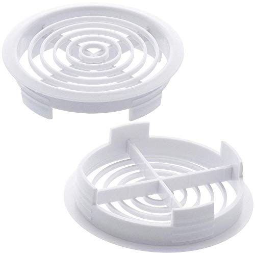 Merriway BH07429 Louvred Soffit Fascia, a disco, per tetto, per fori da 70 mm, confezione da 25