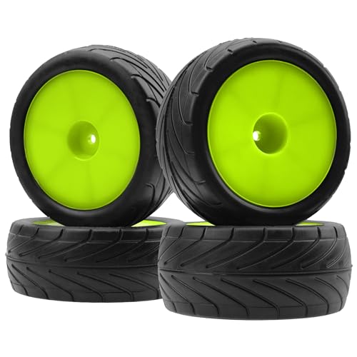 4Pack ShareGoo RC 85mm/3.34' Rubber Tires Front Rear Tyres 12mm Hex Wheel Compatible with Redcat HPI...