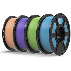 Anycubic PLA 3D Printer Filament Bundle, Intelligent PLA Filament, 1.75mm Dimensional Accuracy +/- 0.02mm, 1KG Reusable Spool, 4KG, Peach Pink, Interstellar Violet, Tropical Turquoise, Spring Leaf