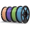 Bundle Anycubic Kobra S1 Combo Multicolor 3D Printer + ANYCUBIC PLA Filament 1.75mm 4KG, Peach Pink, Interstellar Violet, Tropical Turquoise, Spring Leaf