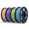 Bundle Anycubic Kobra S1 Combo Multicolor 3D Printer + ANYCUBIC PLA Filament 1.75mm 4KG, Peach Pink, Interstellar Violet, Tropical Turquoise, Spring Leaf