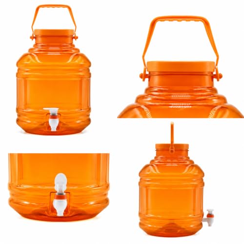 Image of PLAMO 10 Litre Water Dispenser Jar with Tap, BPA Free Plastic, Carry Handle, Leak-Proof, for Home, Office & Travel, Multicolor