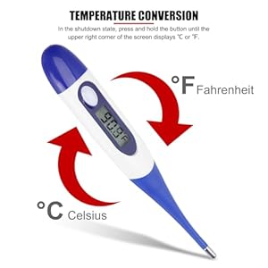 Livestock Pet Thermometer with LED Display Memory Function,Fast Digital Veterinary Thermometer,Flexible Probe for Temperature Measurement for Dogs Cats Horse Cattle (with Battery) Livestock Pet Thermometer with LED Display Memory FunctionFast Digital Veterinary ThermometerFlexible Probe for Temperature Measurement for Dogs Cats Horse Cattle with Battery