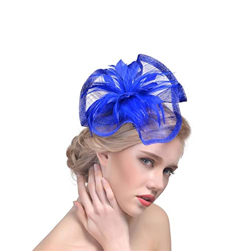 Chapeaux de mariage à plumes haut de gamme au design de bibi cocktail rétro et raffiné